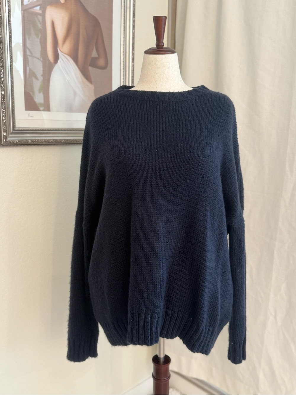 Wooden Ships Navy Crewneck Pullover Sweater